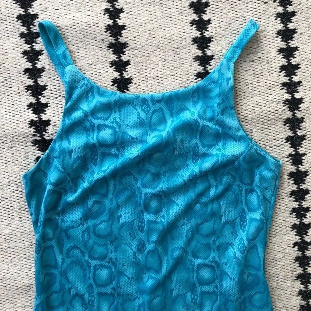 Vintage Luna Blue Snake Print Dress XS/S